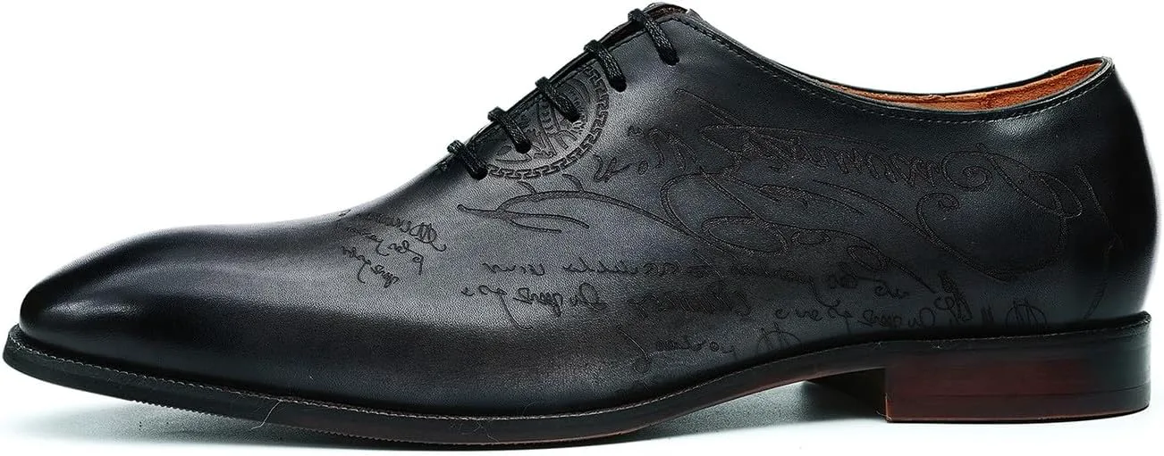 

Мужские официальные туфли Santimon Oxfords из натуральной кожи с гладким носком, модель Carve Derby, модные туфли для смокинга, свадьбы, бизнеса и повседневного ношения, черный/серый