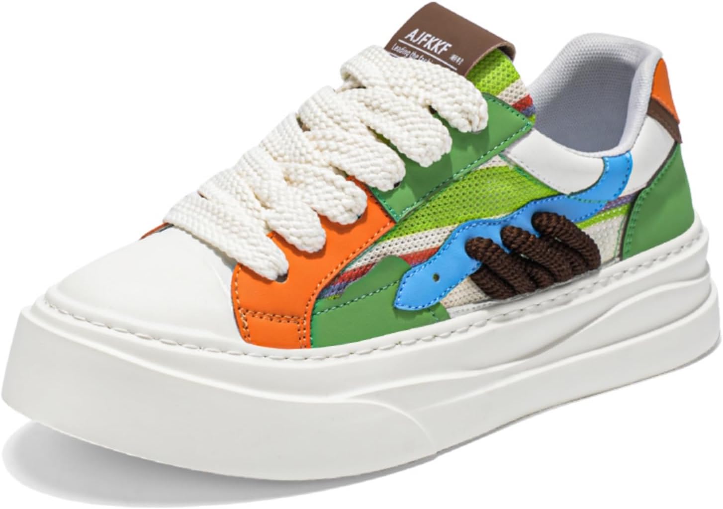 

Мужские кроссовки с массивной подошвой, цветные, низкие, дышащая сетка, повседневная обувь - модные шнуровки для ежедневной ходьбы и городского стиля Kelibasi, зеленый