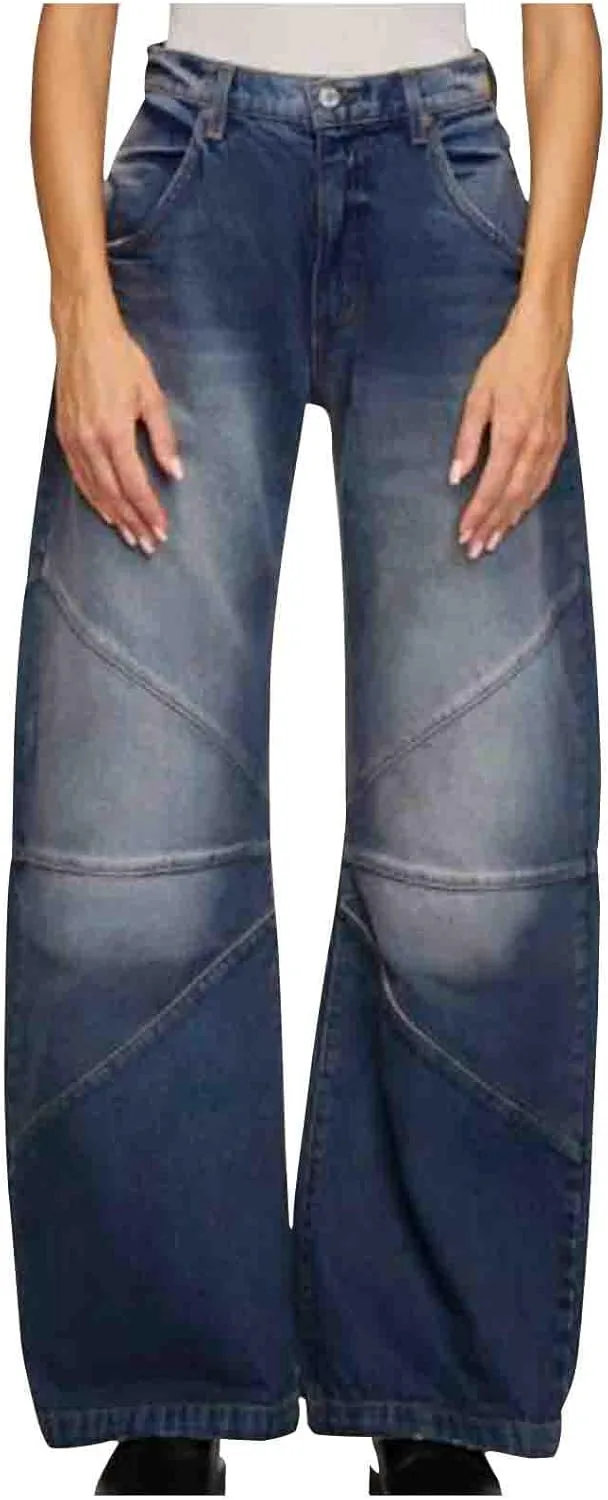 

Джинсы для женщин Pull On Straight Wide Leg High Waist