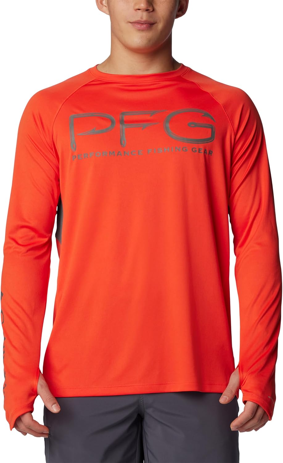 

Мужская футболка Columbia Terminal Tackle Vent с длинным рукавом, Bright Poppy/City Grey, Серый, Мужская футболка Columbia Terminal Tackle Vent с длинным рукавом, Bright Poppy/City Grey