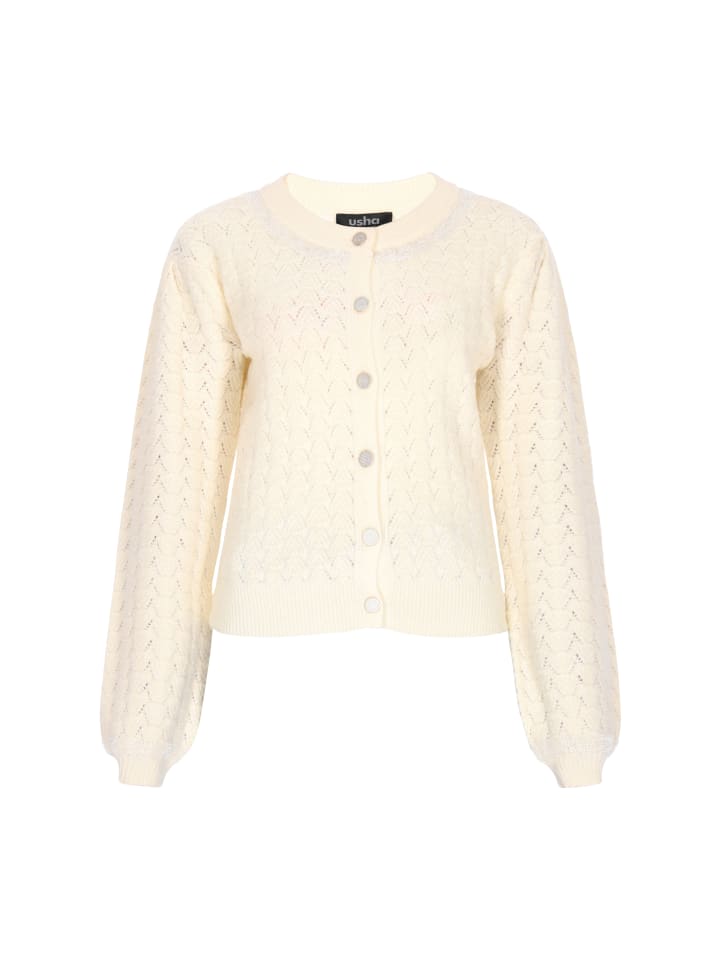 

Женский кардиган цвета слоновая кость usha BLACK LABEL