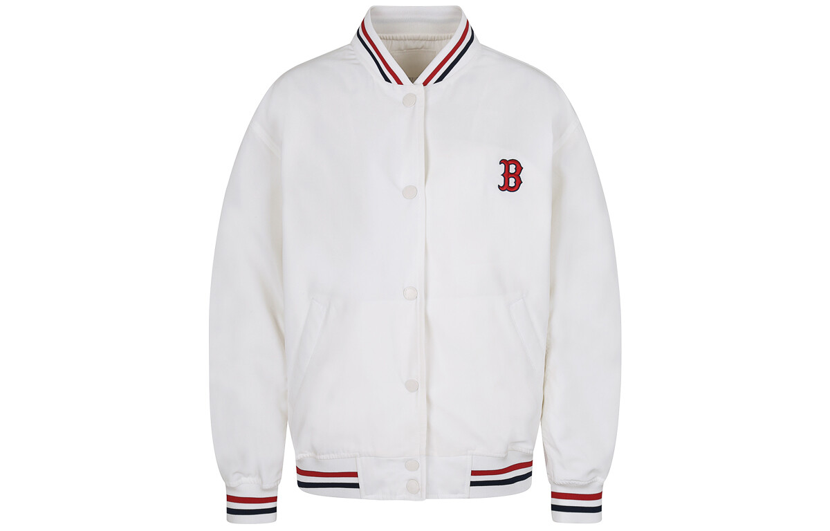 

Бейсбольная куртка унисекс цвета слоновой кости и белого цвета Mlb, цвет Ivory White