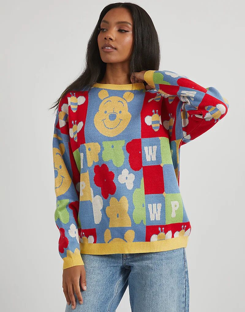 

Вязаный джемпер Skinnydip London Disney с Винни-Пухом желтого цвета