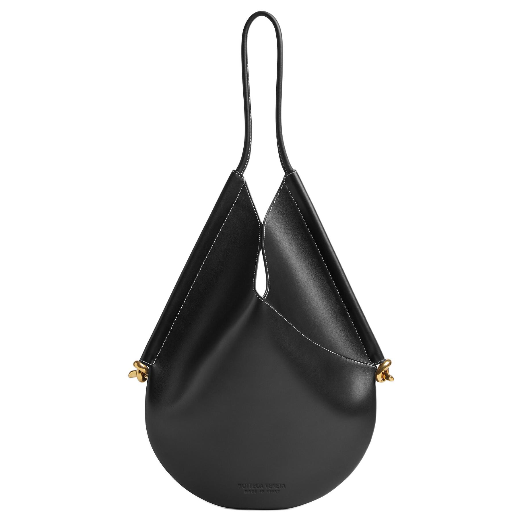 

Bottega Veneta Сумка через плечо из кожи коровы солстис среднего размера женская черная