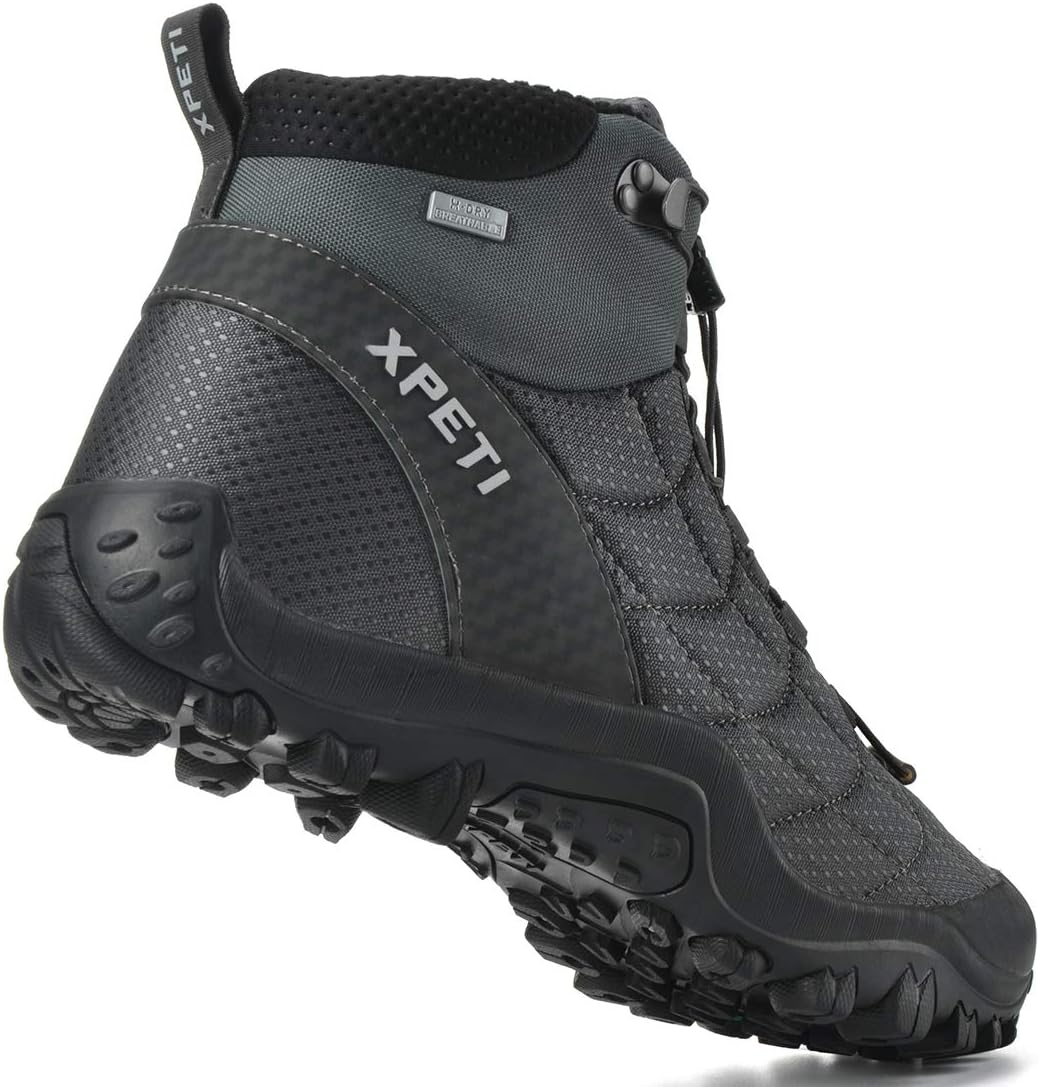 Мужские зимние сапоги Manfen Crest Thermo Mid Snow водонепроницаемые для походов, серый — фото 3