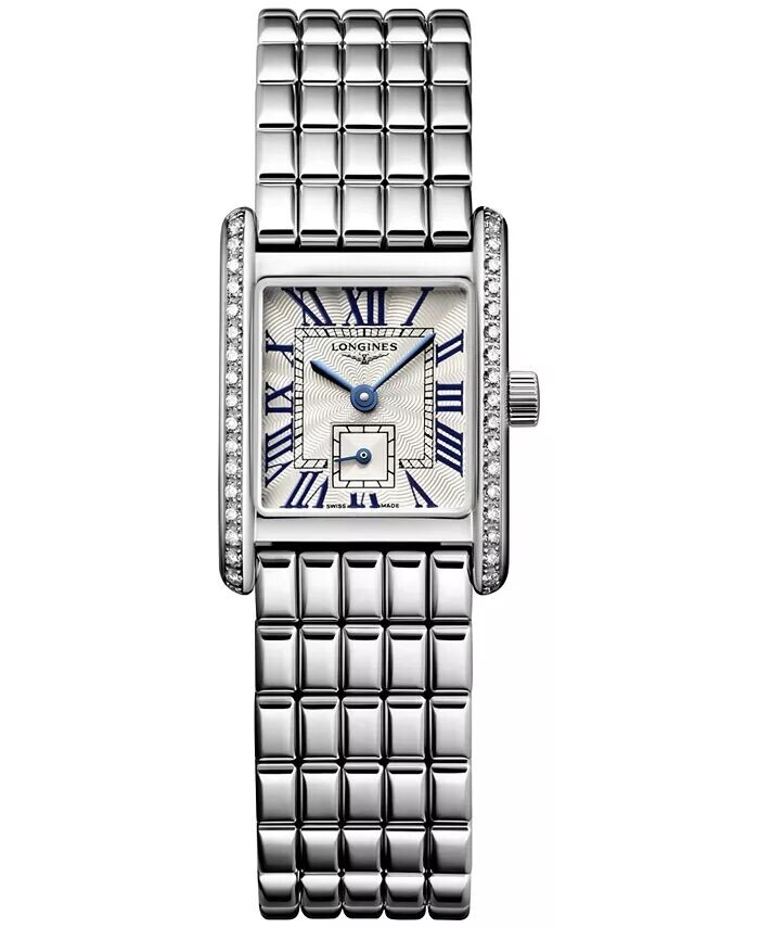 

Женские швейцарские мини-часы DolceVita Diamond (1/2 карата) из нержавеющей стали с браслетом, 22x29 мм Longines