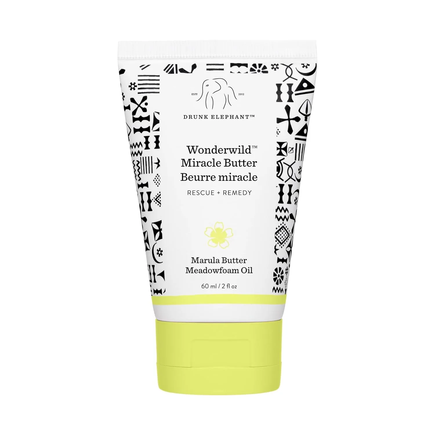 Drunk Elephant Wonderwild Miracle Butter - Ультра-роскошный бальзам для кожи - Чистый клинический уход за кожей - Не тестируется на животных - Не содержит эфирных масел, силиконов и отдушек 59 мл (1 шт.)