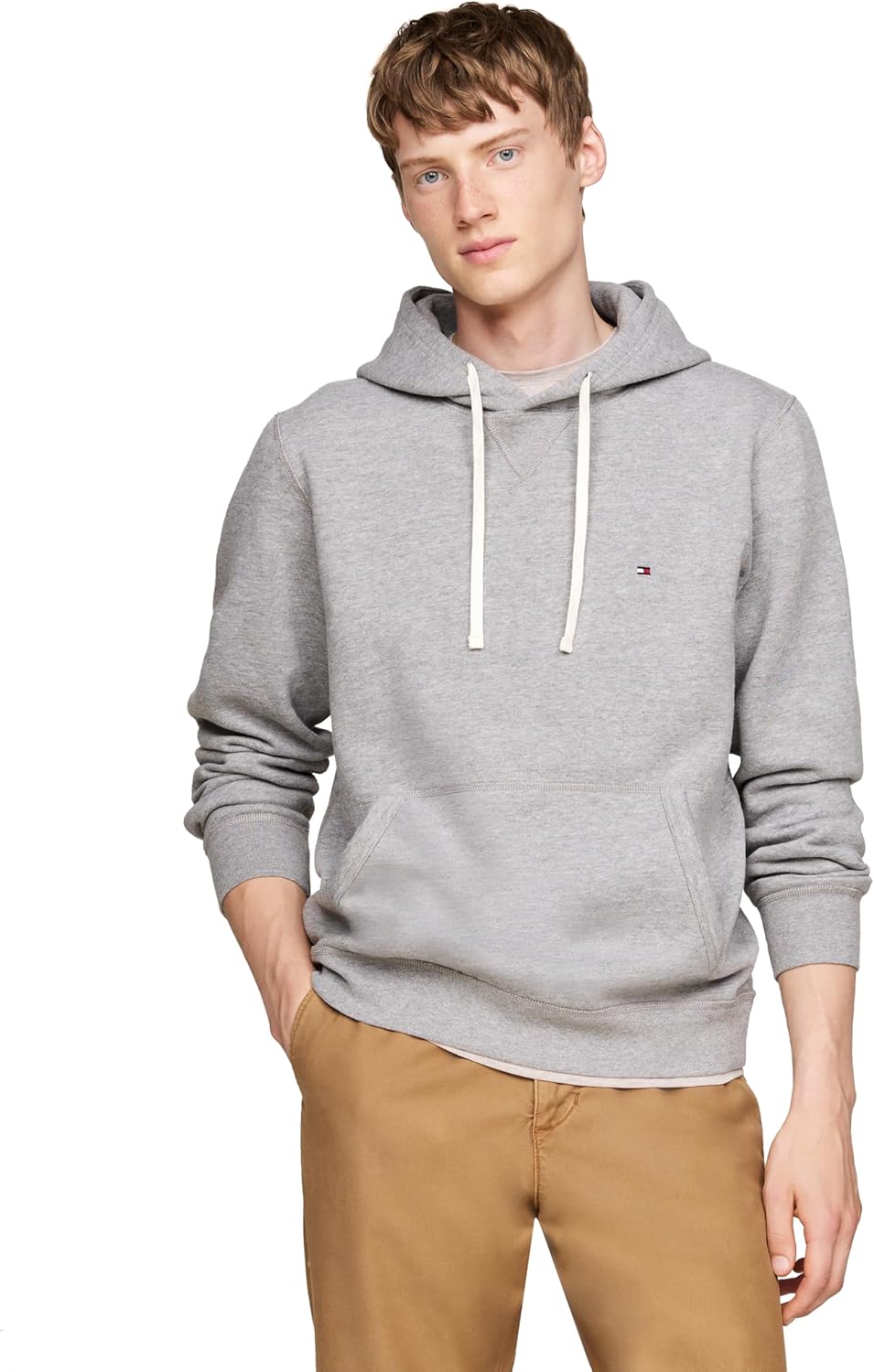 

Мужская флисовая толстовка с капюшоном Tommy Hilfiger средней плотности, также доступна в размерах для больших и высоких мужчин, Medium Grey Heather, Серый, Мужская флисовая толстовка с капюшоном Tommy Hilfiger средней плотности, также доступна в размерах