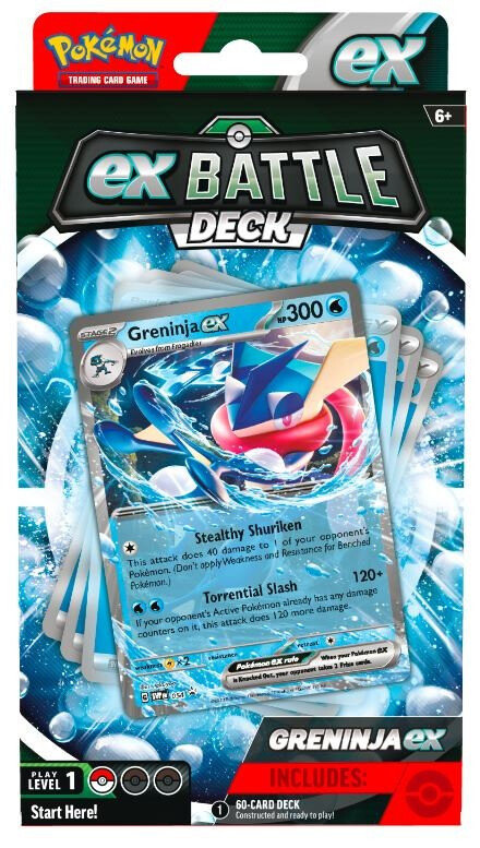 

TCG Pokemon, карты боевой колоды Deluxe — Greninja EX