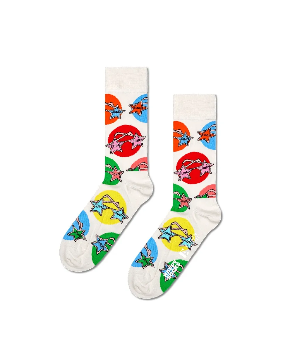 

Элтон Джон мужской носок для очков Happy Socks, белый