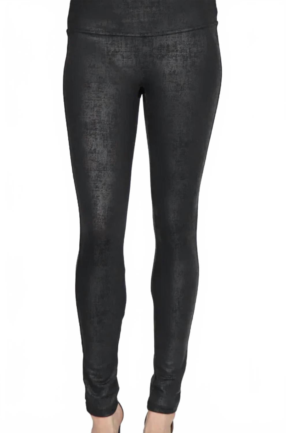 

Женские леггинсы из искусственной кожи с высокой талией черные M.RENA