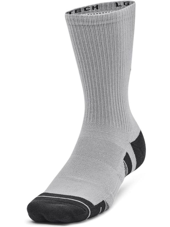 

Носки UA Performance Tech 3Pk Crew Under Armour, серый
