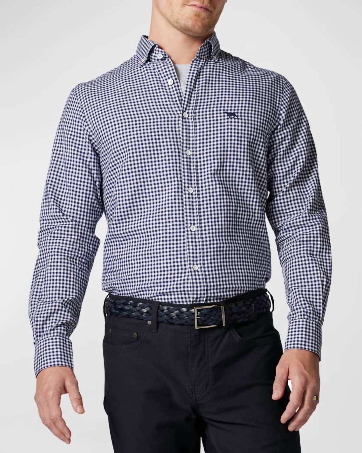 

Рубашка Gunn Check Oxford Sports Fit в снежном цвете Rodd & Gunn, цвет snow