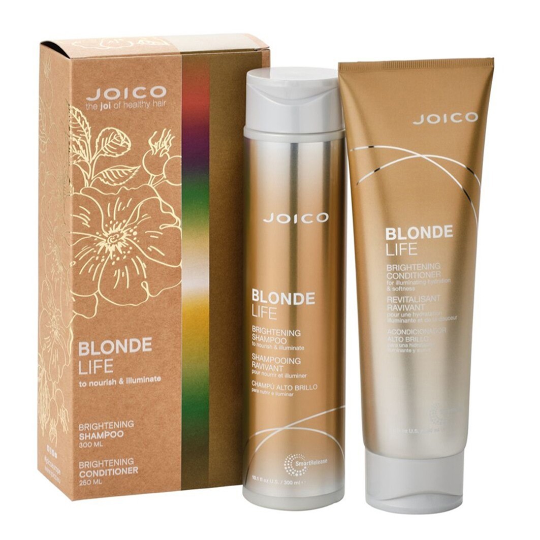 

Набор для ухода за волосами blonde life brightening double the joy Joico, количество 1 шт.
