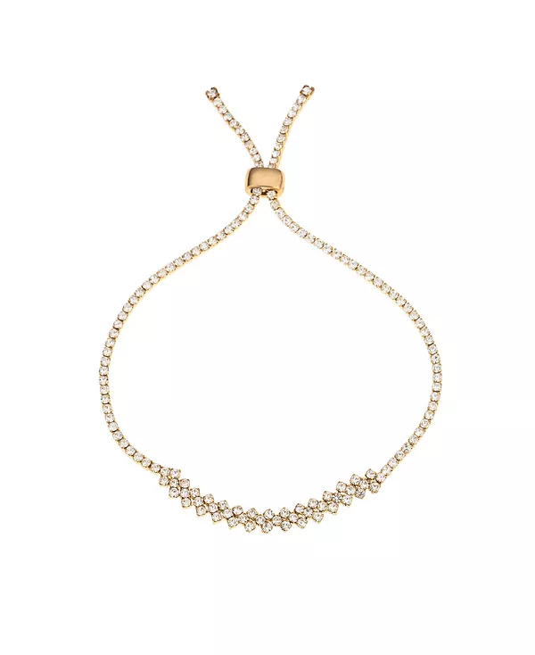 

Нежный блестящий регулируемый браслет с покрытием из 18-каратного золота Ettika, gold