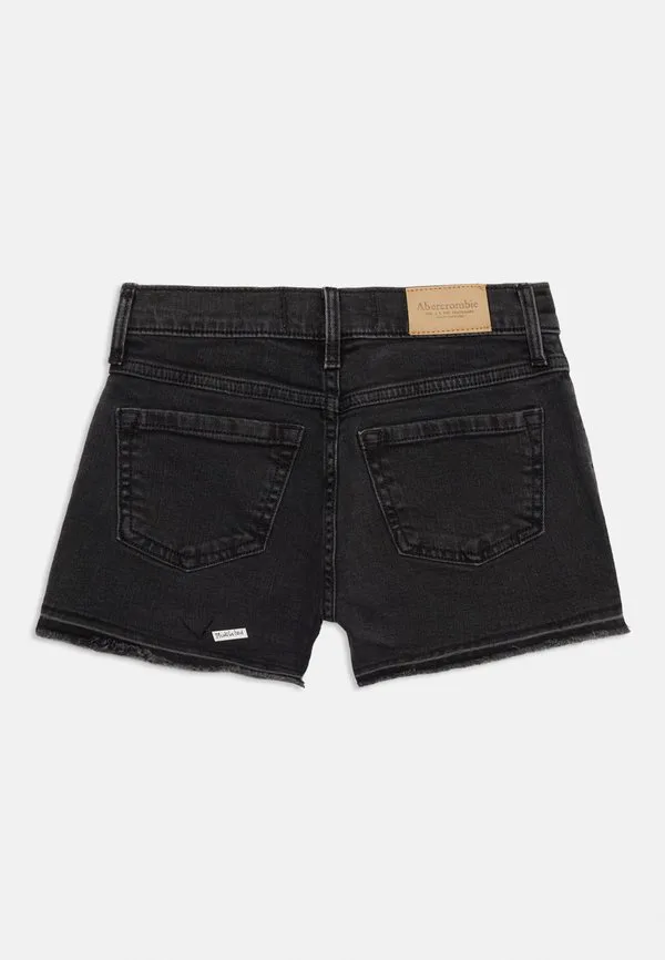 Джинсовые шорты с высокой посадкой Abercrombie & Fitch, Black Denim — фото 2