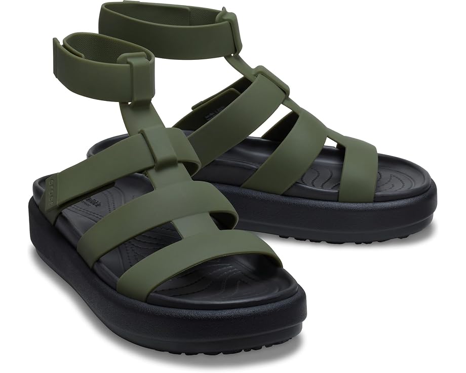 

Сандалии Crocs Brooklyn Luxe Gladiator, цвет Black/Army Green