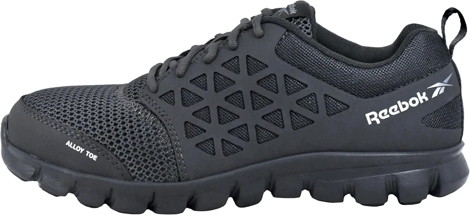 

Мужские рабочие кроссовки Reebok Work Sublite Cushion с электрозащитным носком из сплава - черные, темно-серый
