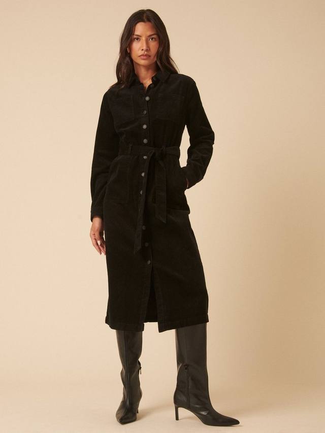 

Платье-рубашка Finchley из вельвета Nobody's Child, Black