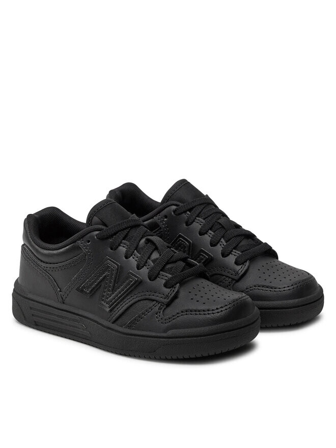 Кроссовки детские New Balance из экокожи, черный — фото 2