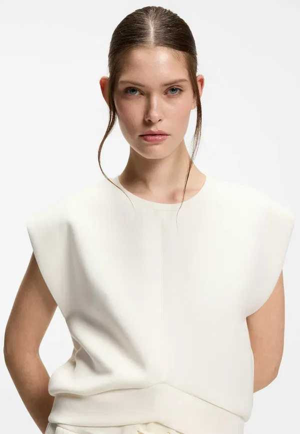 Футболка Etesya basic t-shirt Boss, натуральный восемнадцатый — фото 4