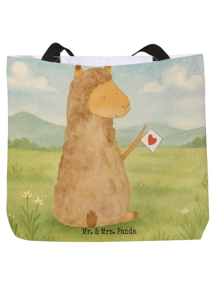 

Mr. & Mrs. Panda Пляжная сумка с изображением флага альпаки без надписи, белого цвета