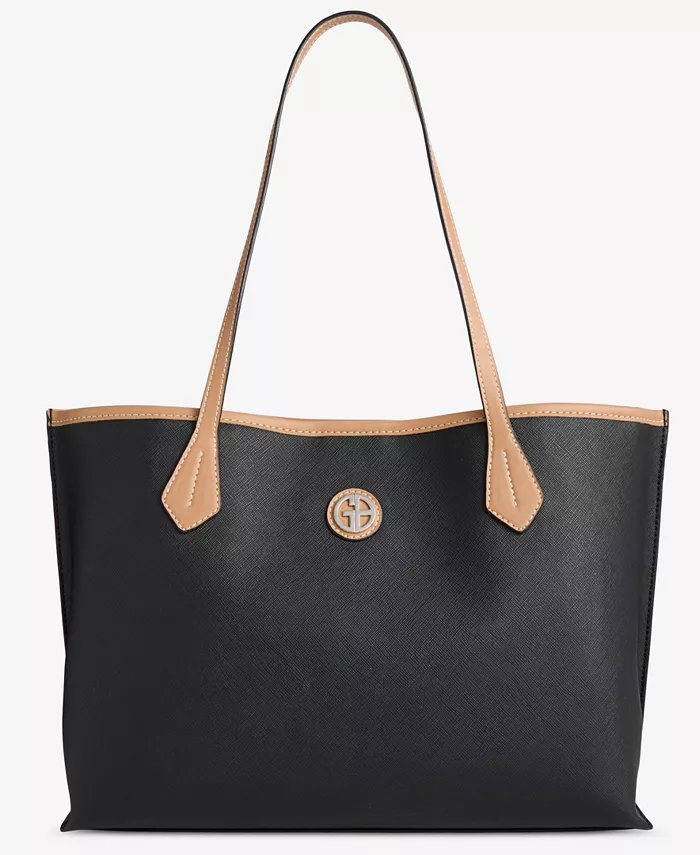 

Сумка-тоут Saffiano Pinched Extra-Large Giani Bernini, черный