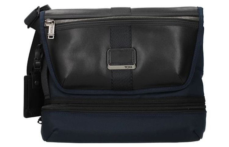 

TUMI Кожаная сумка через плечо мужская синяя