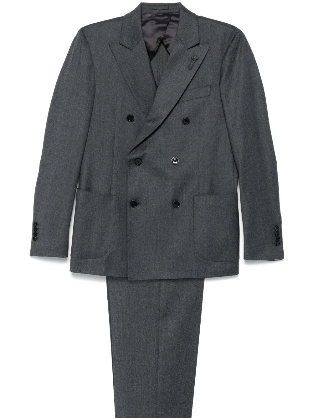 

Костюм с двубортным пиджаком Lardini, серый