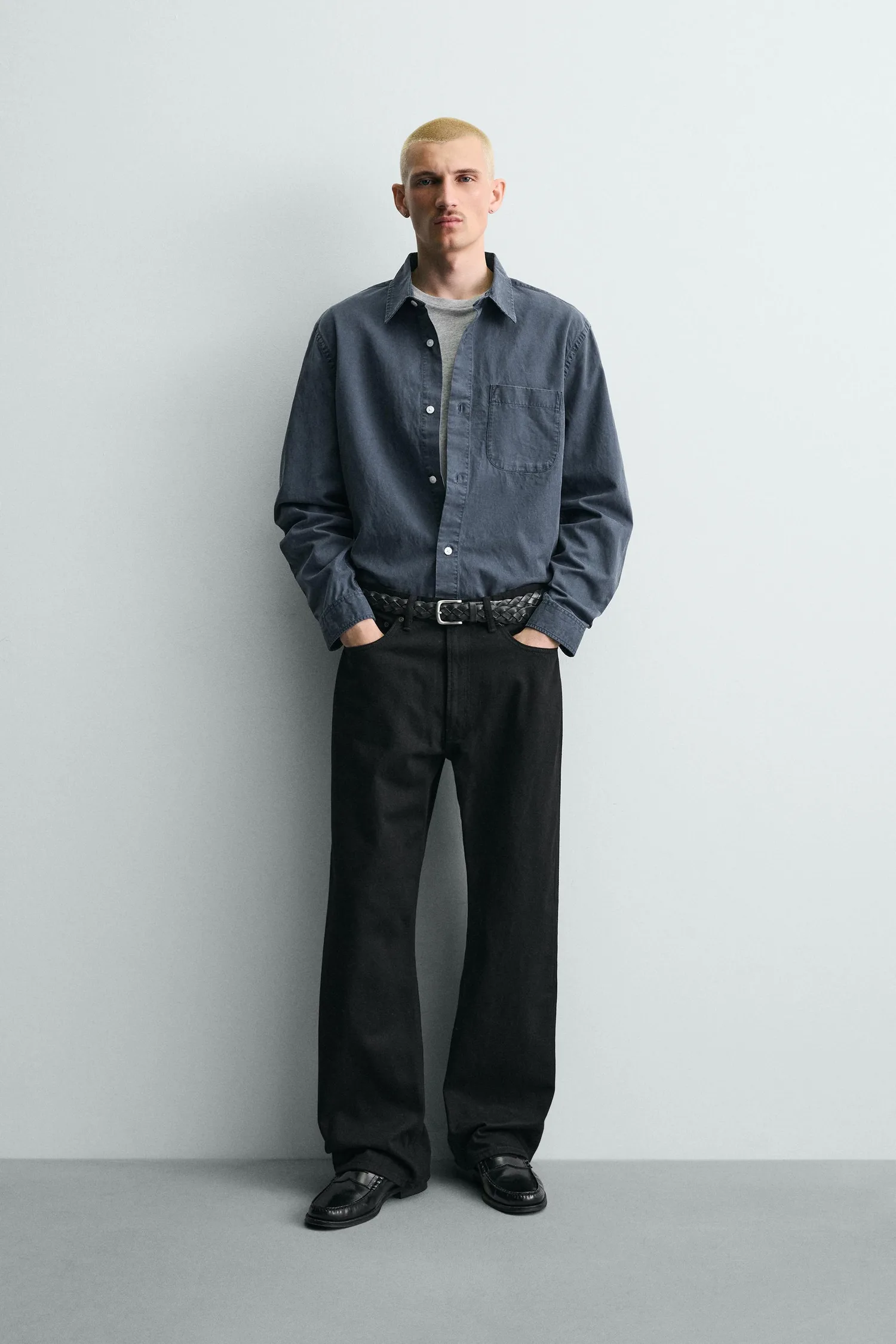 Джинсы свободного кройка Zara, черный