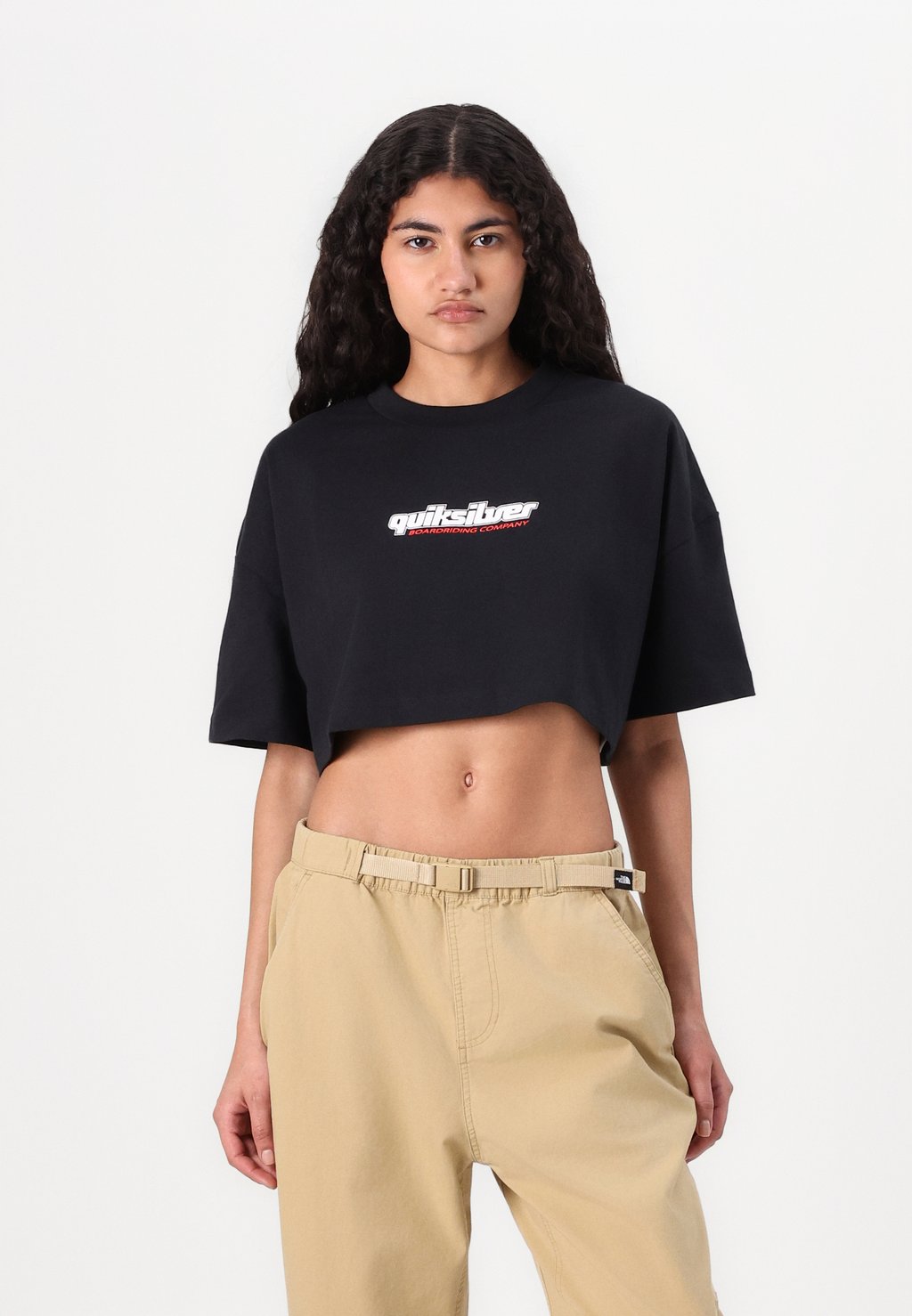 

Футболка с принтом ERA MAXI CROP SCREEN Quiksilver, черный