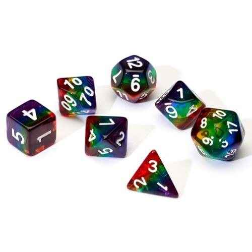 

Игровые кубики Rainbow Translucent Poly Set Sirius Dice