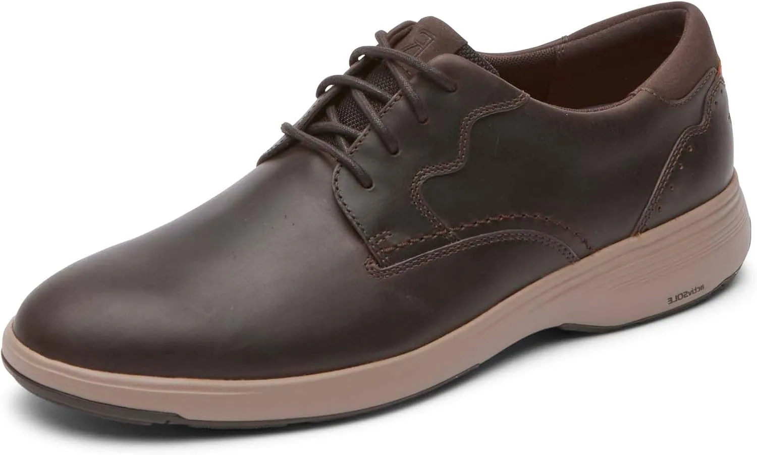 Мужские туфли Oxford Rockport Noah с гладким носом, темно-коричневый