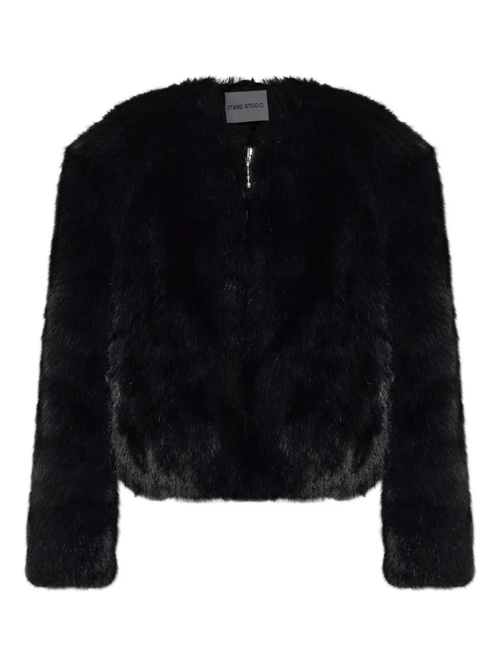 

Куртка из искусственного меха на молнии Stand Studio, черный