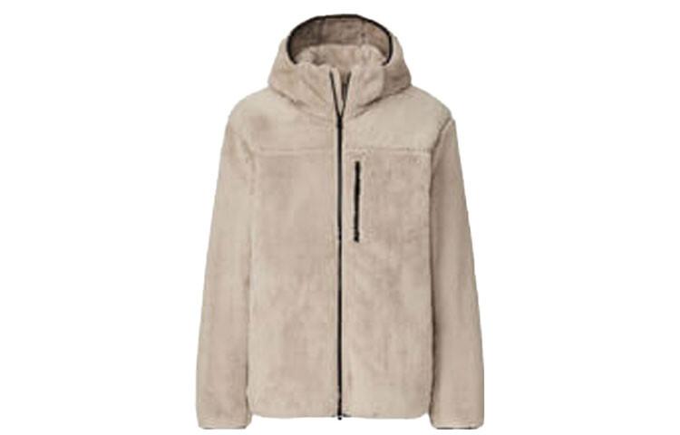 

Бархатная куртка унисекс бежевого цвета Uniqlo, бежевый