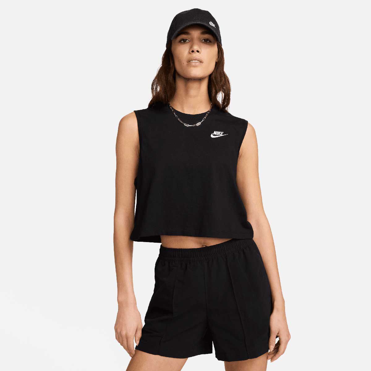 

Топ W NSW CLUB CROP Tank Top TOP Nike, цвет Schwarz/Weiß