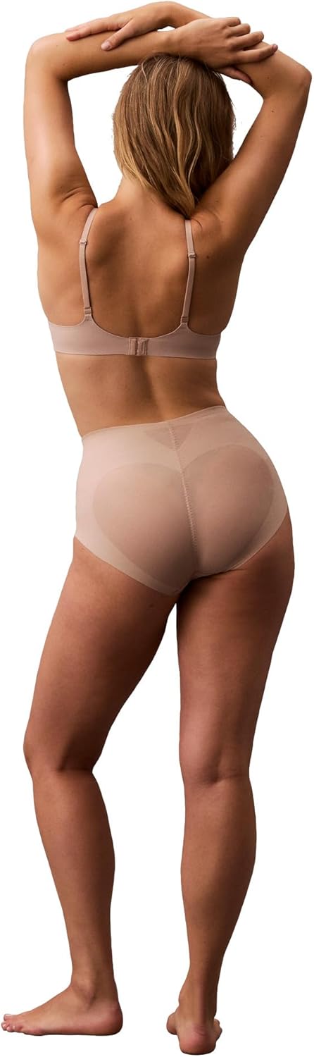 Женские утягивающие трусики-слипы с высокой талией Calvin Klein Stay-Put Mesh, Cedar — фото 2