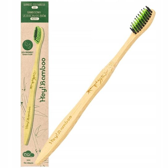 

Привет! Зубная щетка бамбуковая, средняя, ​​(средняя), 1 шт., Hey bamboo