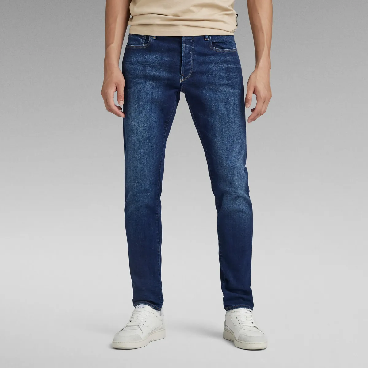 

Джинсы узкого кроя G-Star RAW "3301 Slim", с отличной стиркой и эластаном, синий