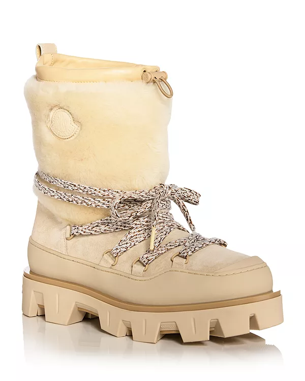 Женские ботинки Peak для après-ski Moncler, бежевый