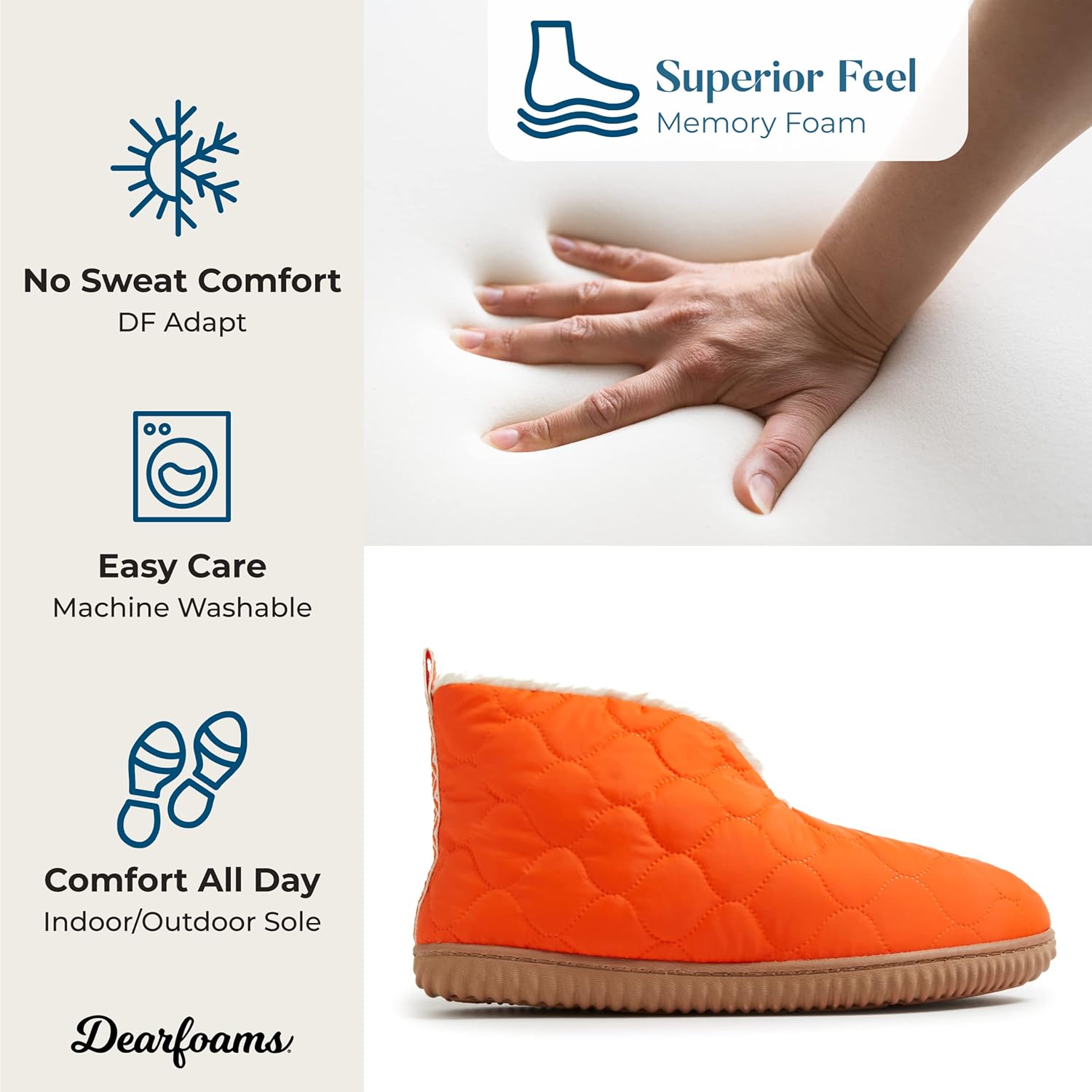 Мужские домашние/теплые тапочки Dearfoams, оранжевый — фото 4