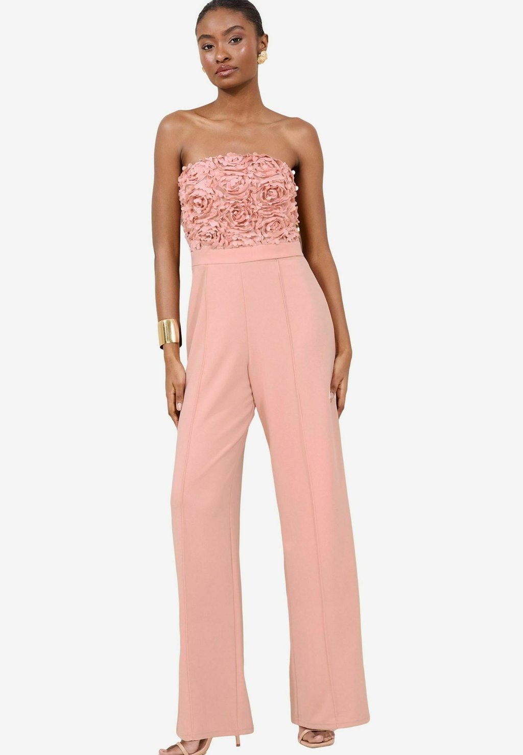 

Комбинезон FLORAL BANDEAU WIDE LEG Lipsy, розовый