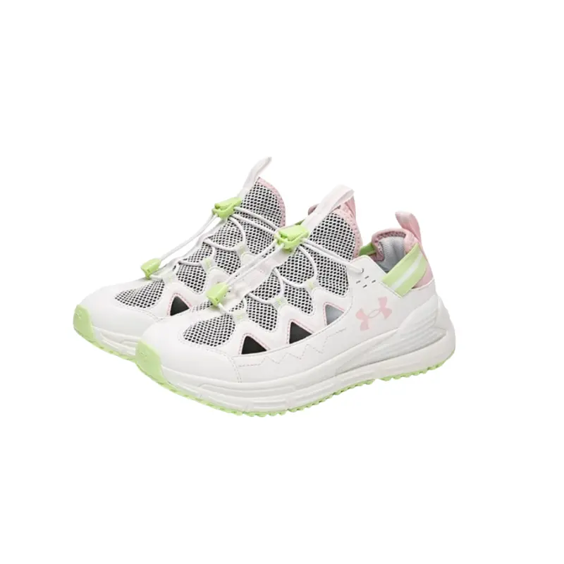 Under Armour Низкие детские уличные кроссовки outdoor collection белый/розовый/зеленый kids — фото 4