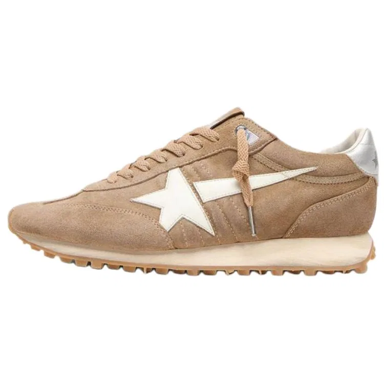 Кроссовки повседневные из кожи Golden Goose коричнево-белые