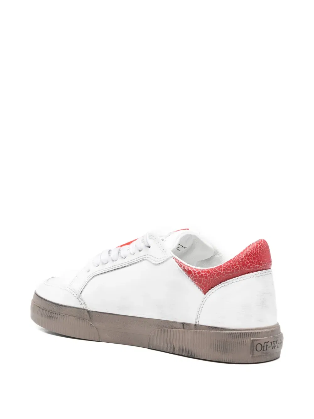 Вулканизированные низкие винтажные кроссовки Off-White, белый — фото 3