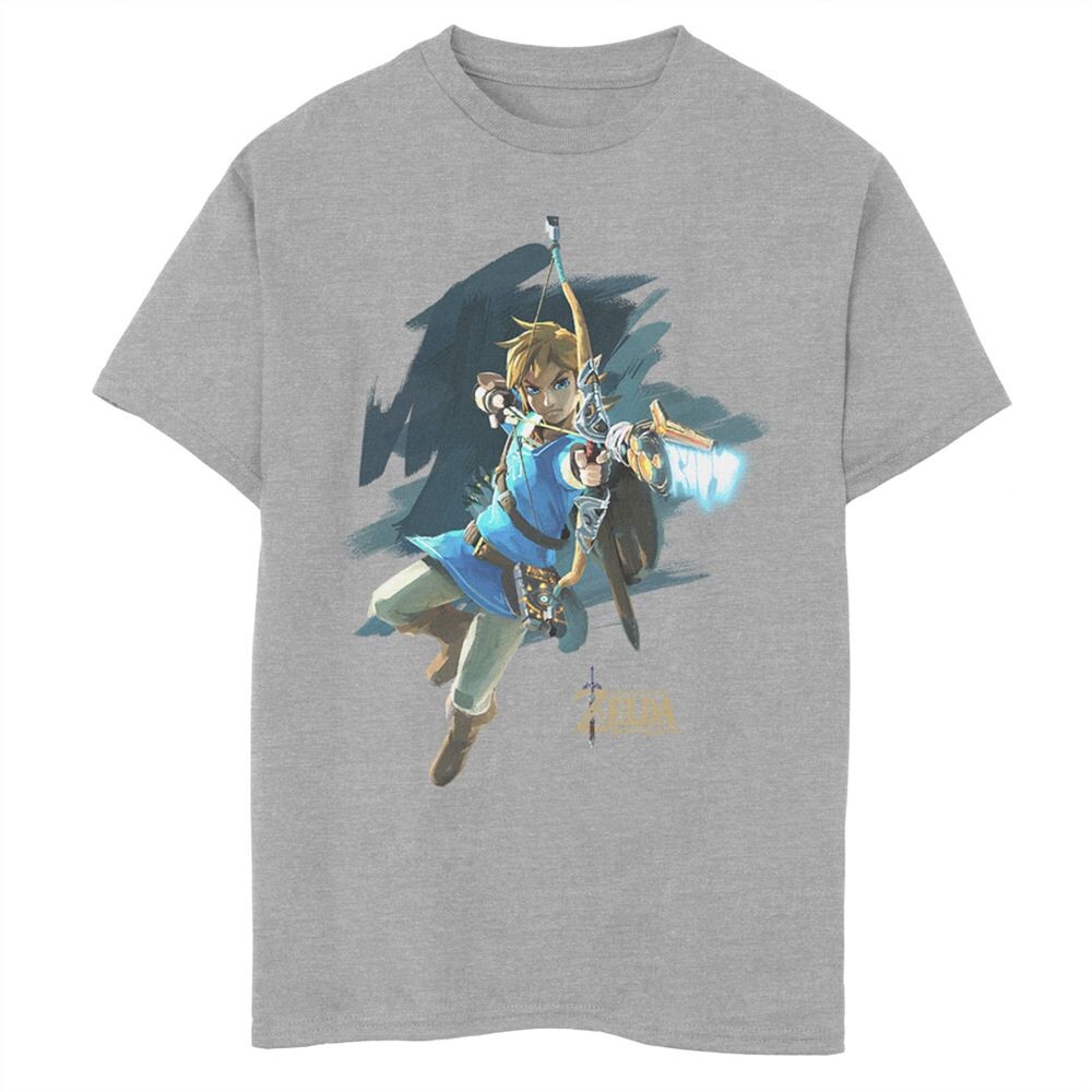 

Футболка для мальчиков с рисунком Zelda Breath Of The Wild Licensed Character, цвет Athletic Heather
