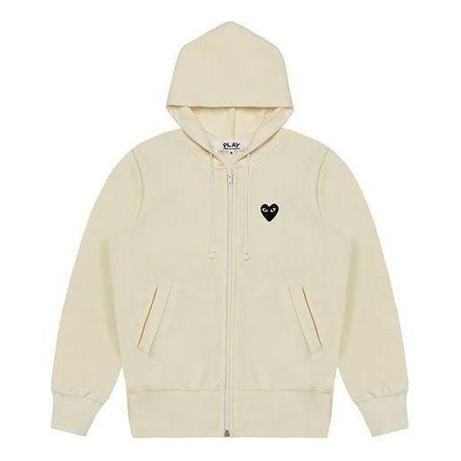

Куртка CCOMME des GARCONS PLAY Zip Hoodie Big Black Heart 'Beige', бежевый
