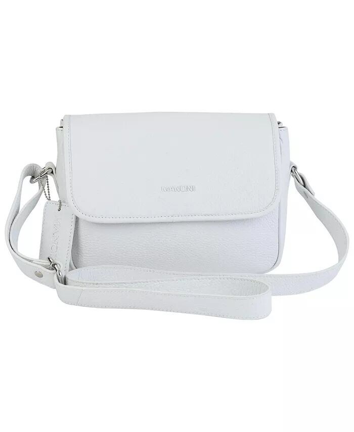 

Кожаная сумка Kimberly с клапаном из коллекции Pebbled Collection Mancini, белый
