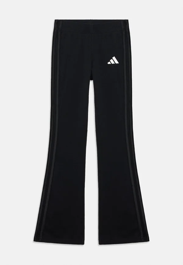 Сезонные гламурные расклешенные леггинсы унисекс для подростков Adidas Performance, Black/Silver-Coloured