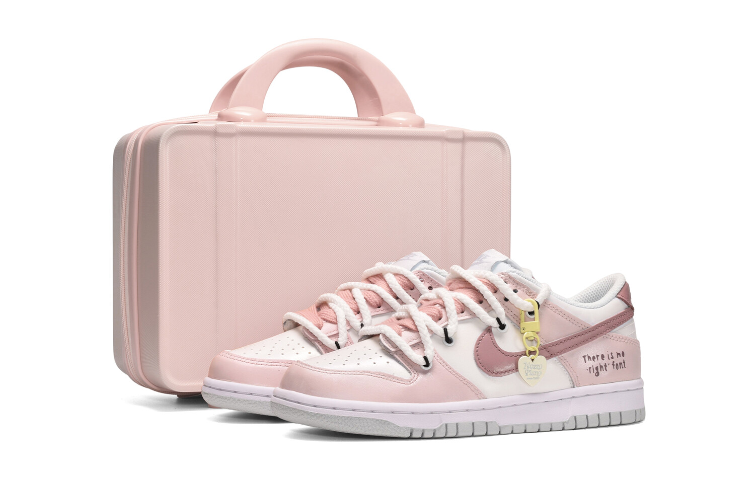 

Кроссовки Nike Dunk Skateboard Shoes Women's Low-Top Pink White